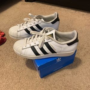 Adidas white/black superstar used